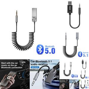 NUOVO Adattatore wireless Dongle USB 3,5 mm jack audio aux bluetooth 5.1 kitfrefree kit per il ricevitore auto bt trasmettitore