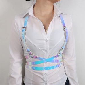 Kemerler Kadın Seksi Vücut Harness Rave Kemer Deri Çamaşırı Göğüs Korse Goth Fetiş Giyim Festivali Kıyafet Femboy Sırıştırıcılar