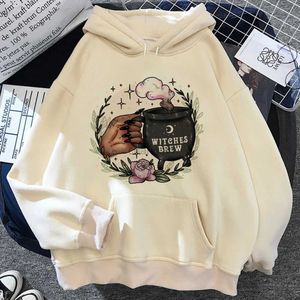 Bluzy bluzy bluzy damskie czarownice magiczne bluzy kobiety 90s y2k estetyczne zabawne anime hodowce hoddies żeńska harajuku hood 240413