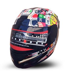 Malushun MLU012 Motosiklet Kaskı Kadınlar Yukarı Motokros Kask Moto Kask Kapaketleri Poker Baskı Casque Moto Abs Malzeme6636243