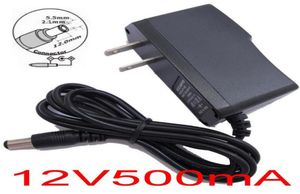 100PCS AC 100V240V Adapter konwertera DC 12V 500MA 05A Zasilanie US PLIP Express2505322