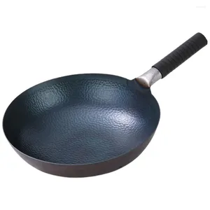 Canecas Pan Pan Wok Indução fogão Fritar frita marinha antiquada em casa elétrica cozinha cozinha cozinha pesada