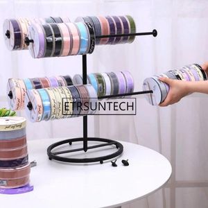 Hooks 5pcs Ribbon Storage Holder Florist Flower Bride Bouquet Stand Display Rack Hanger Bracket Double Tiers