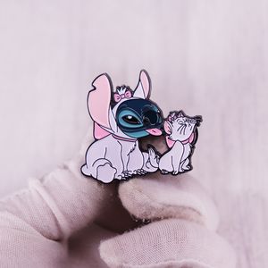 Cat Blue Elf Friend Emalj Pin Childhood Game Film Film Citat Brooch Badge Sweet Anime Movies Games Hard Emamel Pins