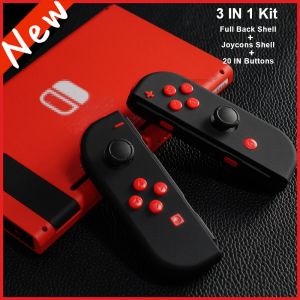 Case di rosso nero per Nintendo Switch Joycons Shell fai da te Case di sostituzione Coperchio Shell per gli accessori dell'interruttore