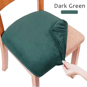 Stuhlabdeckungen Superweicher Samtabdeckung für Stretch Dining Seat Nonslip Chairs Protector Slipcover Büro Küchen Bankett