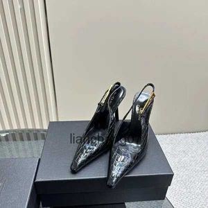 Sukienka butów Lady PROM DUCHOWA TANIEC Nawet designerski luksusowy but na wysokim obcasie lustrzany skórzana pompa slingback damska czarna brązowa biała prad 24040413fp01