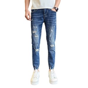 Wiosna/lato nowe dziewięć punktów dżinsów, Slim Fit, Małe stopy, elastyczna dziura, żebrak Trendy Brand Pants 912p65