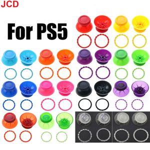 JCD 6 PCS Black 3D Joystick Caps för PS5 -spelkontroller Tumstick Analog tum Sticks Grip Cover and Tool