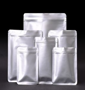 Flat botten tjock aluminiumfolie dragkedja förpackningspåse återförslutningsbart kaffepulver mellanmål choklad te kött presenter zip lås lagring pouc6835473
