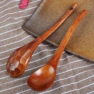 Spoons Korean Style Mixing Stirring Natural Wood Non-Stick Tableware Cooking Supplies Soup Spoon Teaspoon Scoop