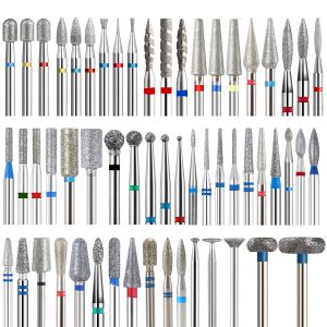 Bits BNG 2PCS Nail Drill Bits Manicure Nail Bits for Electric Drill Diamond Milling Cutter Manicure Pedicure Nail Cuticle Cutter Burr