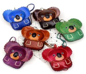 Coin Purses Vintage Cartoon Koala Women Faux Leather Purse Plånbokskorthållare Koppling1306149