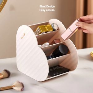 Kits Luxury Love Shape Makeup Brush Organizer Cosmetic Storage Box Lipstick Stand Display Holder Office Desktop Pencil Organizer