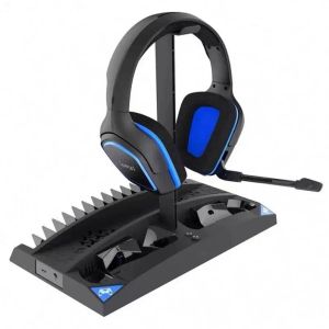 Stands Dual Controller Charging Station Dock For PS4 Slim Pro Headphone Holder Cooling Fan Vertical Stand PS 4