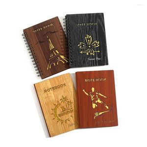 Party Supplies Carved Name Retro Wooden Notepad Creative Handbook A5 Notebook Can Be Used As Wedding Groomsmen And Bridesmaid Gifts