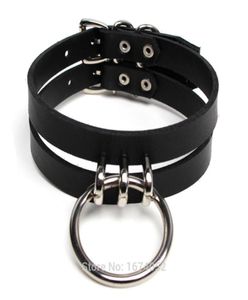 100 Handcrafted Caged Top Choker Real Leather BDSM Collar ORound Fetish Cosplay Costume Choker Necklace8093157