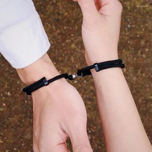 Urok bransolety romantyczna magnes para bransoletka walentynkowa prezent Regulowany przyjaźń Braclet 2pcs/set para pasująca Braslet