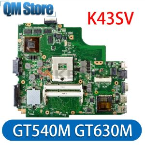 Caderno -mãe K43SV PrainBoard para ASUS K43SJ K43SC K43SM K43S Laptop Motherboard GT520M GT540M GT630M REV: 2.0/2.2/3.0/4.1 Placa principal