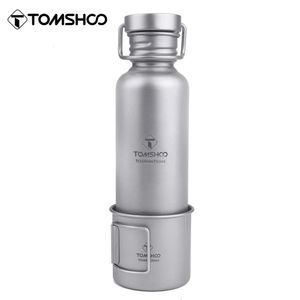 Tomshoo 600 ml 750 ml vattenflaska W 300 ml kopp utomhus camping levererar turism sport vatten flaska dryck flaska 240411