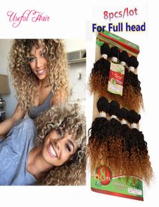 Deep Curly Brasil Hair Borgonha 250g Kinky Curly 8Bundles Color preto ombre marrom extensão de cabelo brasileiro não processado WA2618686