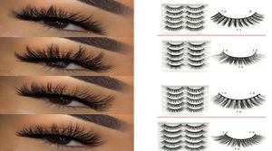 3D Mink Yeniden Kullanılabilir Yanlış Kirpikler 100 Gerçek Sibirya 3D Mink Saç Şeridi Yanlış Kirpik Tam Uzun Bireysel Kirpikler Mink Lashes Ex6778365