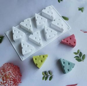 Baking Moulds 8 Holes 3D Cheese Shape Silicone Mold Mousse Cake Chocolate Fondant Dessert Pastry Accessories Decorating Tools