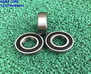 100pcslot 6001RS 60012RS 6001 2RS Rs 12288mm Dubbelgummitätad Deep Groove Ball Bearing 12x28x8mm1893562