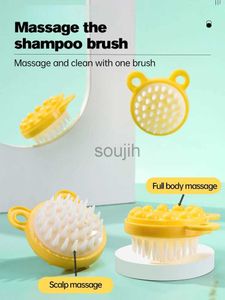 Bath Tools Accessories Massage Comb Round Scalp Massager Unfading Plastic Bathing Hair Scalp Comb Bathing Tool Head Skin Shampoo Brush Bathroom Product 240413