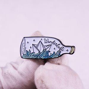 Äventyrsflaska Emalj Pin Childhood Game Film Film Citat Brooch Badge Cute Anime Movies Games Hard Emamel Pins