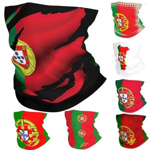 Basker flagga av Portugal Bandana Neck Gaiter Printed Mask Scarf Multifunktionell Balaclava Riding Unisex Vuxen vinter