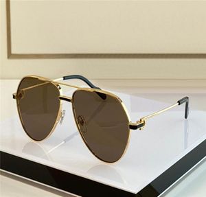 Nuovi occhiali da sole di moda 0334 Frame pilota K Frame dorato popolare e semplice versatile Outdoor Uv400 Eyewear7318202