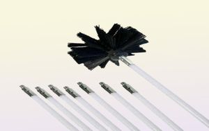 Flexible 8pcs -Stangen mit 1 -pc -Pinselkopfschornsteinreiniger -Sweep -Drehkamine Innenwandreinigung Pinsel Reiniger Chimneys Zugang 21829665