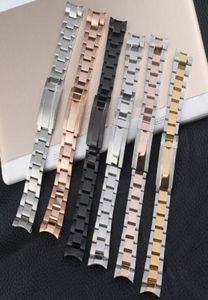 20 21mm Black Silver Brushed 316L Solid Stainless Steel Watch Band Belt Strap Bracelets For Role Submariner Men Mental Logo On3117949