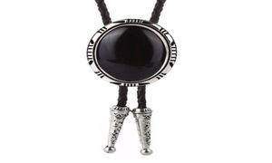 Pescoço laços de pescoço de cowboy ocidental bolo bolo tie natural ágata pedra colarinho corda de corda mostra acessórios de fantasia de aniversário banquet202o302h9469068