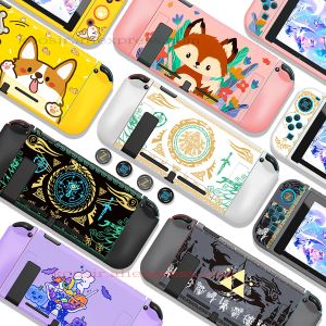Cases Limited Edition Soft Shell Case for Nintendo Switch Console NintendoSwitch Protect Cover Colorful Skin + 4 Joycon Silicone Caps