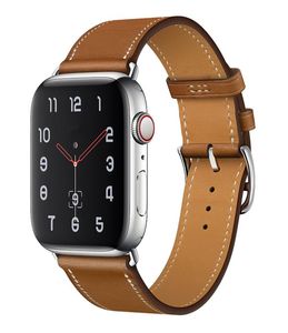 Läderrem för klockband 44mm 40mm 38mm 42mm IWATCH Single Tour Armband Watch 5 4 3 SE 66925725