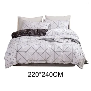 Set di biancheria da letto 3 pezzi moderni custini stampati geometrici lavabili con cerniera chiusura della cerniera set di coperture delumita