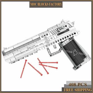 Gun Toys Moc Building Block Pistol Gun Block Toy Military Desert Eagle Submarine Model Childrens Building Brick Toy yq2404133XT7