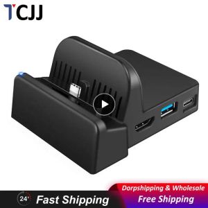 Зарядные устройства 1 ~ 8pcs TV Dock Dock Station для Switch/ Switch OLED Model, 4K/ 1080p HDTV Travel TV Adapter Portable зарядка