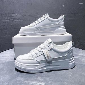 Casual Shoes Ins Simple Design White Sneakers For Women Spring Female 2024 Platform Pu Leather Student