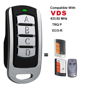 Rings For VDS TRQ P ECOR Garage Remote Control 433.92MHz Gate Keychain Barrier Remote