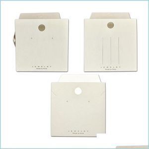 Tags, Cartão de preço 8x8cm White Diy Brinco em branco Colar de cabelo CLIP DE CABELO Jóias Organizador de embalagem Anti-Perfin