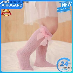 Meias infantis 1 pedaço de roupas respiráveis para crianças com forte absorção de suor garotas meias de crianças soltas soltas lolita Princess Socks Baby Products Q240413
