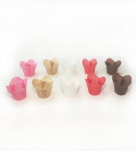 Baking Cupcake liners cases Lotus shaped muffin wrappers molds stand oil release paper sleeves 5cm pastry tools Birthday Party Dec5932428