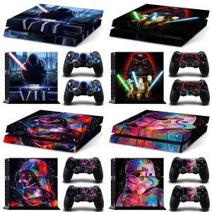 Fall PS4 -hudklistermärke Decal Cover för PlayStation4 och 2 Controllers Skin Sticker Vinyl