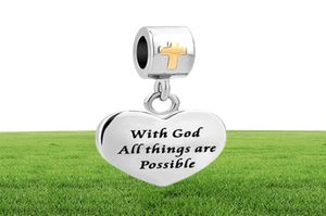 925 Sterling Silver Dangle Charm New Bible Cross Angel Jesus God Bead Fit Charms Bracelet Diy Jóias Acessórios 9243486