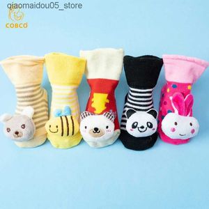 Kids Socks Baby socks cute doll cartoon cotton socks anti slip boy floor socks spring and autumn cute newborn clothing accessories Q240413