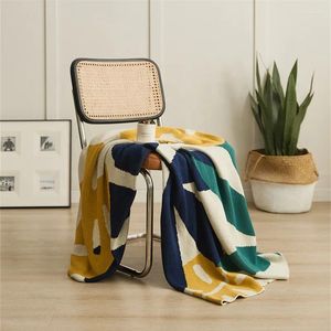 Blankets Latest Design Nordic Style Boho Cotton Multi Color Knitted Throw Blanket Colorful