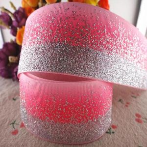 25 Yardslot 112Quot 38mm Glitter Silver Printed Grosgrain Ribbons DIY Hairbows Ribbon Materials25472171197847